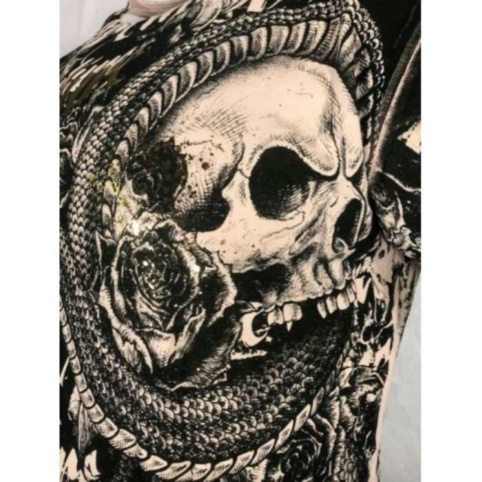 Футболка Xtreme Couture by Affliction Men T-shirt Blacktooth Skull Tattoo Biker, 3XL