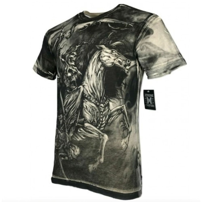 Футболка Xtreme Couture by Affliction Men T-shirt Dark Horse Skulls Tattoo Biker, 3XL