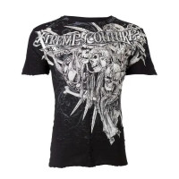 Футболка Xtreme Couture by Affliction Men T-shirt Outlaw Skulls Tattoo Biker, 3XL