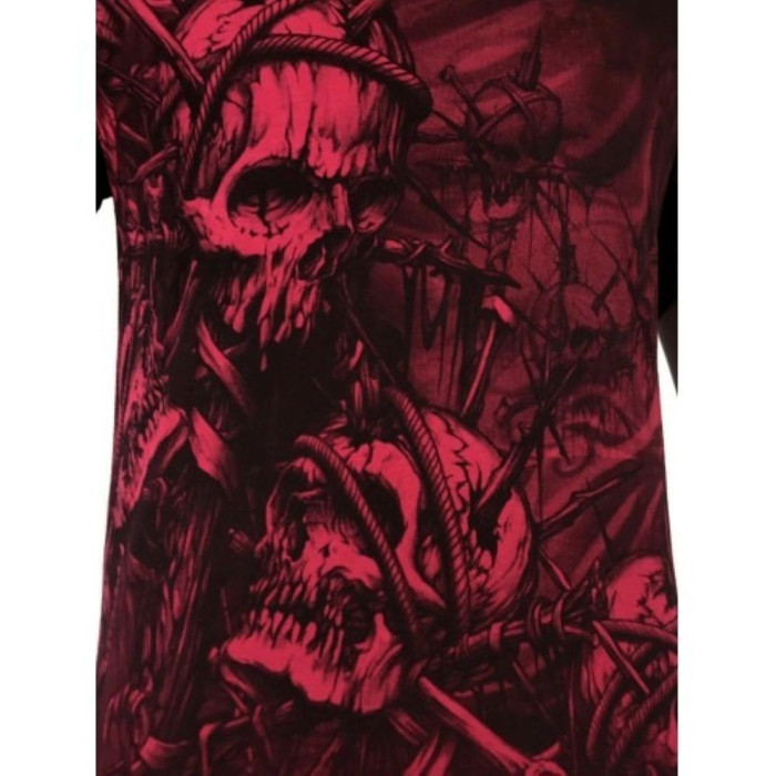 Футболка Xtreme Couture by Affliction T-shirt Headhunter Red Tattoo Biker, 4XL