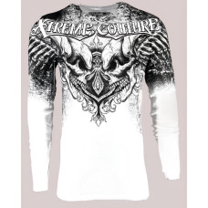 Футболка з довгим рукавом Xtreme Couture від Affliction Men Long Sleeve Thermal Shirt Legendary Biker White, 3XL