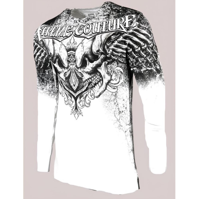 Футболка з довгим рукавом Xtreme Couture від Affliction Men Long Sleeve Thermal Shirt Legendary Biker White, 3XL