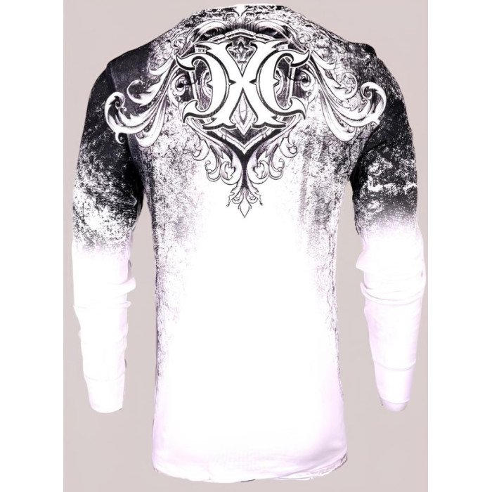 Футболка з довгим рукавом Xtreme Couture від Affliction Men Long Sleeve Thermal Shirt Legendary Biker White, 3XL
