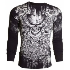 Футболка з довгим рукавом Xtreme Couture від Affliction Men Long Sleeve Thermal Shirt Offering Black Skull Biker, 3XL