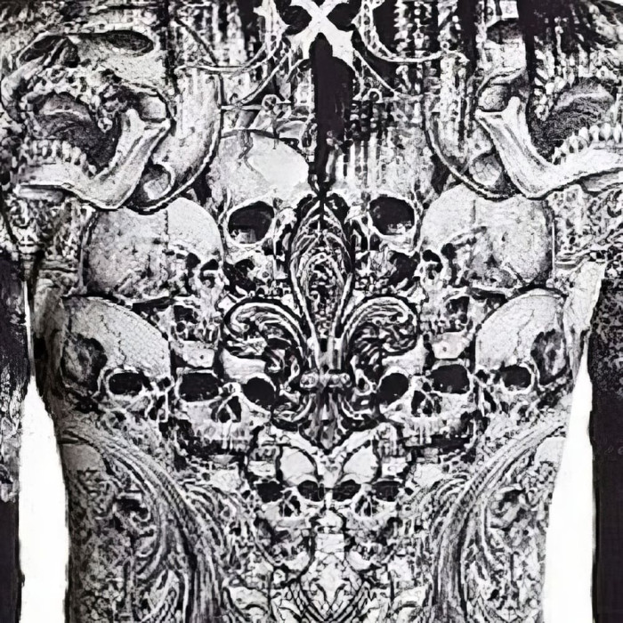 Футболка з довгим рукавом Xtreme Couture від Affliction Men Long Sleeve Thermal Shirt Offering Black Skull Biker, 3XL