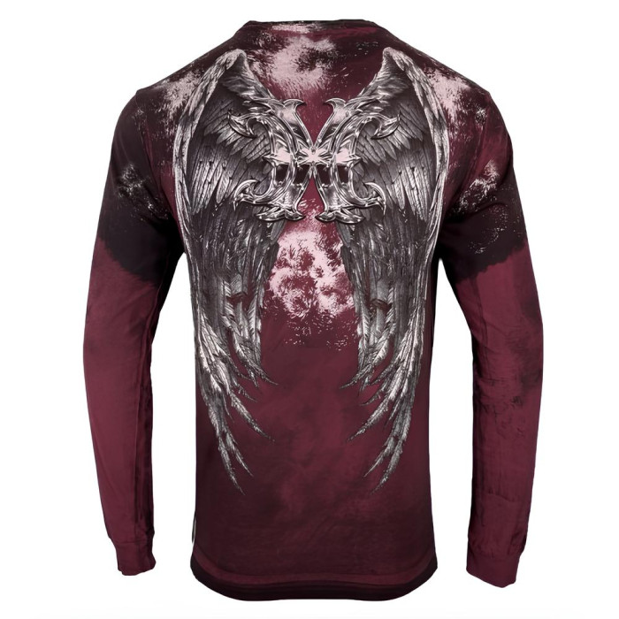Футболка з довгим рукавом Xtreme Couture від Affliction Men Long Sleeve Thermal Shirt Relinquish Skull Wings, 3XL