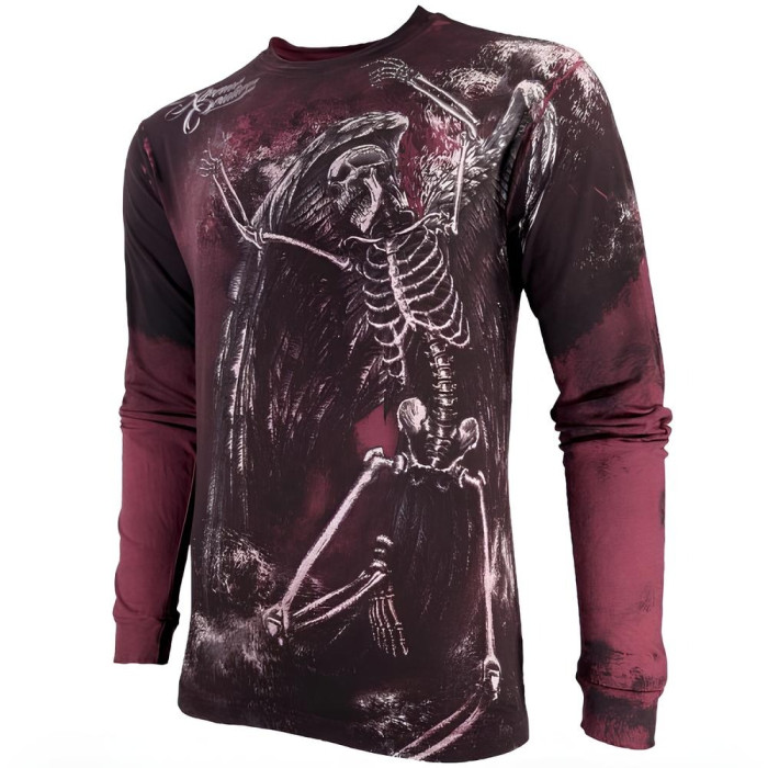 Футболка з довгим рукавом Xtreme Couture від Affliction Men Long Sleeve Thermal Shirt Relinquish Skull Wings, 3XL