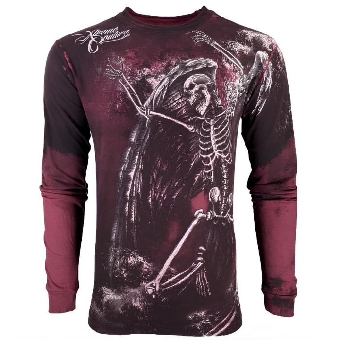 Футболка з довгим рукавом Xtreme Couture від Affliction Men Long Sleeve Thermal Shirt Relinquish Skull Wings, 3XL