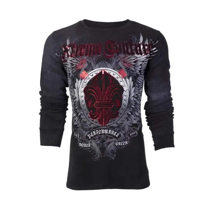 Футболка з довгим рукавом Xtreme Couture від Affliction Men Long Sleeve Thermal Shirt Royal Family Biker, 3XL