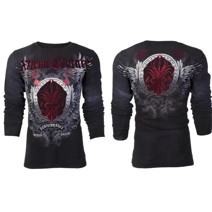 Футболка з довгим рукавом Xtreme Couture від Affliction Men Long Sleeve Thermal Shirt Royal Family Biker, 3XL
