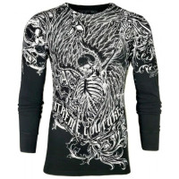 Футболка з довгим рукавом Xtreme Couture від Affliction Men Long Sleeve Thermal Shirt Accuser Skull Biker MMA Black, 3XL