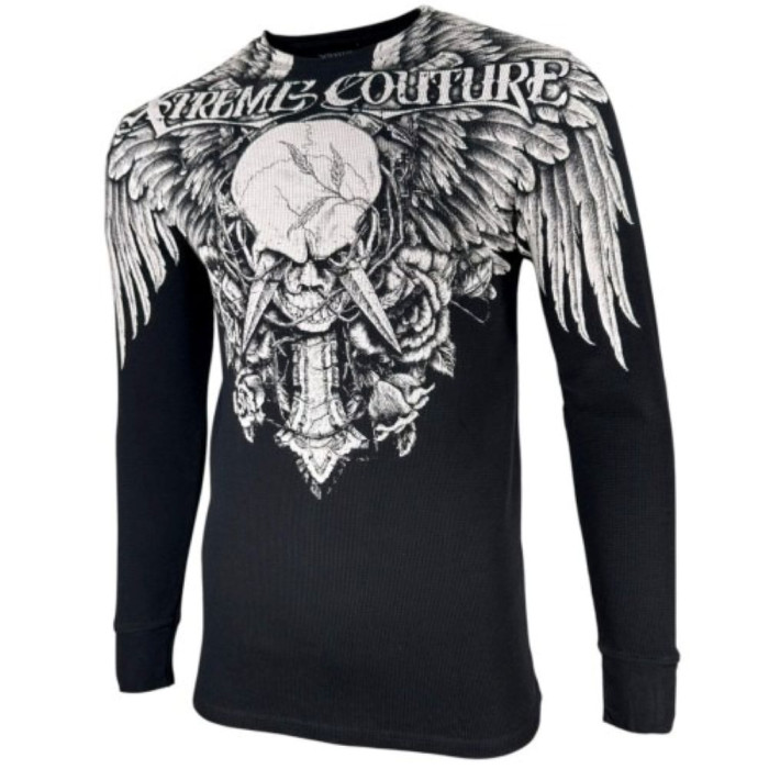 Футболка з довгим рукавом Xtreme Couture від Affliction Men Long Sleeve Thermal Shirt Dagger Skull Biker, 3XL