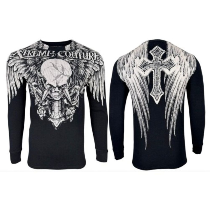 Футболка з довгим рукавом Xtreme Couture від Affliction Men Long Sleeve Thermal Shirt Dagger Skull Biker, 3XL