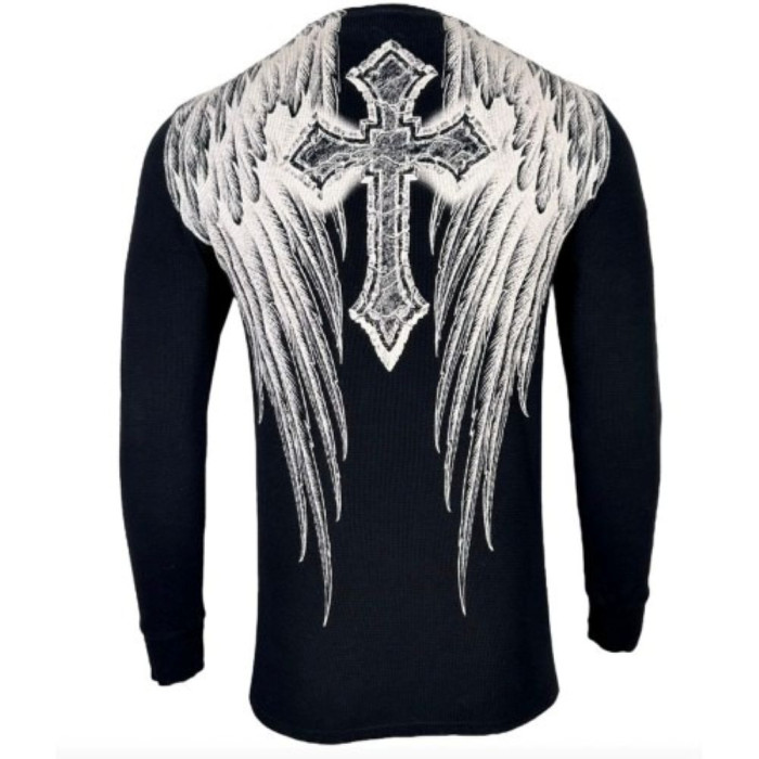 Футболка з довгим рукавом Xtreme Couture від Affliction Men Long Sleeve Thermal Shirt Dagger Skull Biker, 3XL