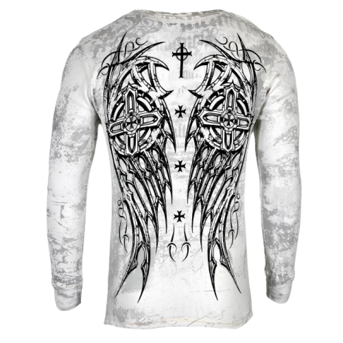 Футболка з довгим рукавом Xtreme Couture від Affliction Men Long Sleeve Thermal Shirt Darker Side Biker, 3XL