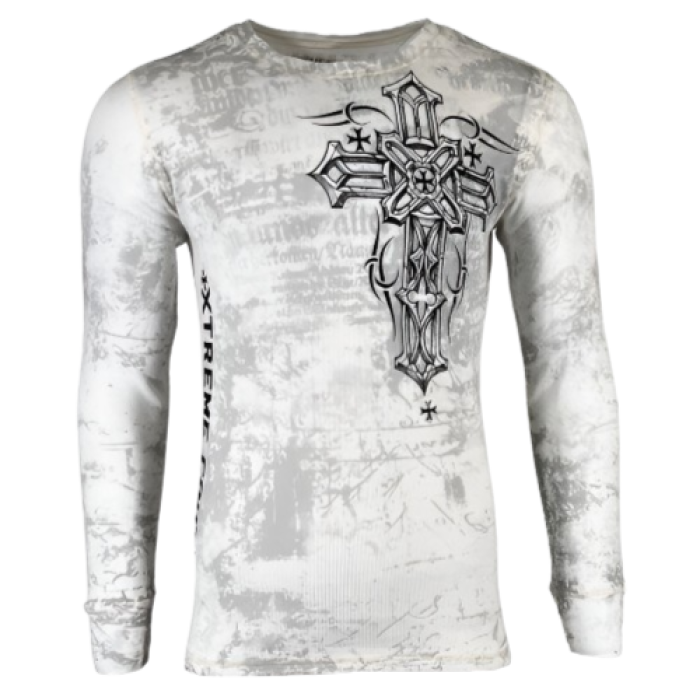 Футболка з довгим рукавом Xtreme Couture від Affliction Men Long Sleeve Thermal Shirt Darker Side Biker, 3XL