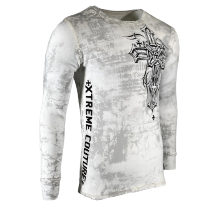 Футболка з довгим рукавом Xtreme Couture від Affliction Men Long Sleeve Thermal Shirt Darker Side Biker, 3XL