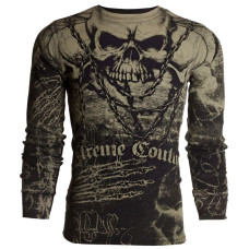 Футболка з довгим рукавом Xtreme Couture від Affliction Men Long Sleeve Thermal Shirt Killer Crewneck Skull Tattoo, 3XL