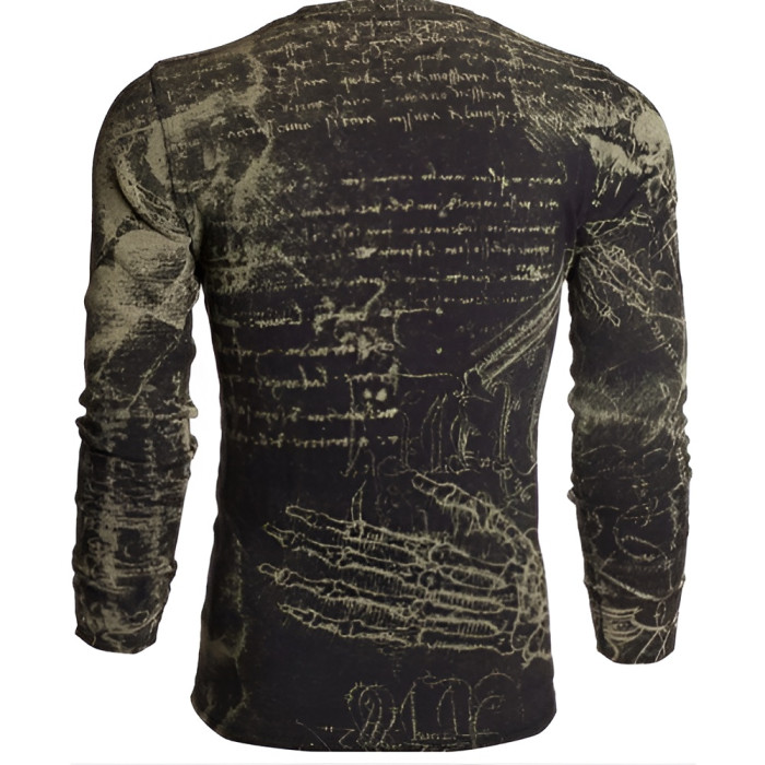 Футболка з довгим рукавом Xtreme Couture від Affliction Men Long Sleeve Thermal Shirt Killer Crewneck Skull Tattoo, 3XL