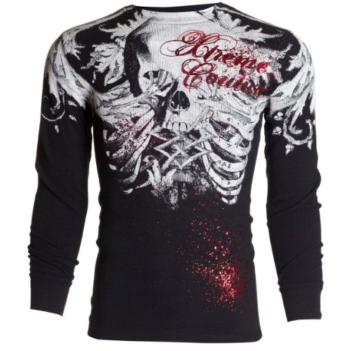 Футболка з довгим рукавом Xtreme Couture від Affliction Men Long Sleeve Thermal Shirt Persimmon Biker, 2XL