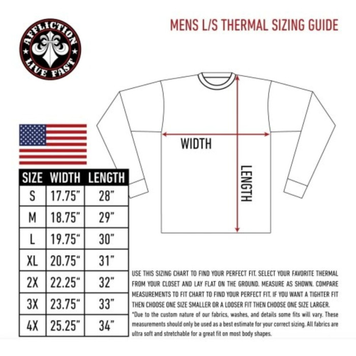 Футболка з довгим рукавом Xtreme Couture від Affliction Men Long Sleeve Thermal Shirt Persimmon Biker, 2XL