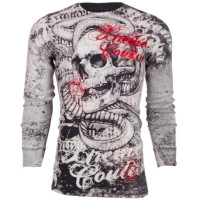 Футболка з довгим рукавом Xtreme Couture від Affliction Men Long Sleeve Thermal Shirt Toothache Biker Black, 3XL