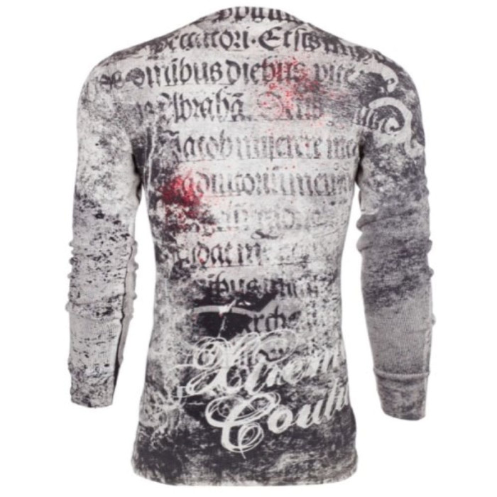 Футболка з довгим рукавом Xtreme Couture від Affliction Men Long Sleeve Thermal Shirt Toothache Biker Black, 3XL
