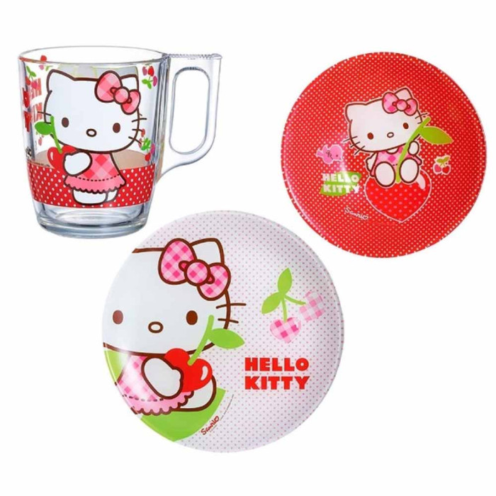 Набір посуду Luminarc Hello Kitty Cherries J0768 (3 предмети)