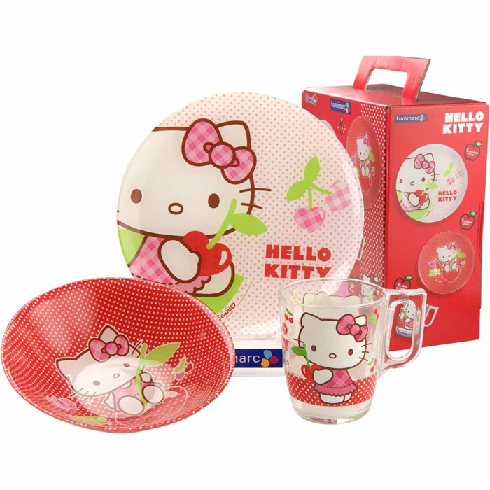Набір посуду Luminarc Hello Kitty Cherries J0768 (3 предмети)