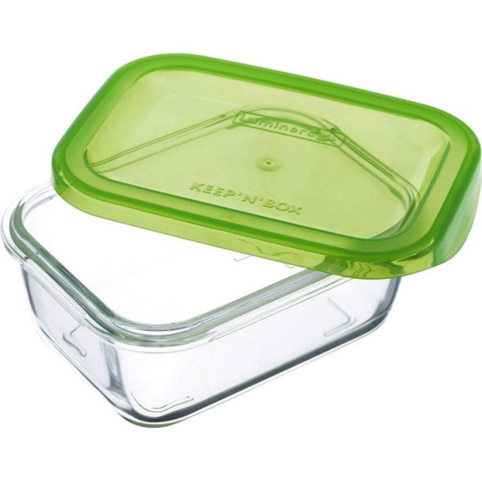 Прямокутний скляний контейнер Luminarc Keep`n Box з кришкою G8402 (G3253), 370 мл