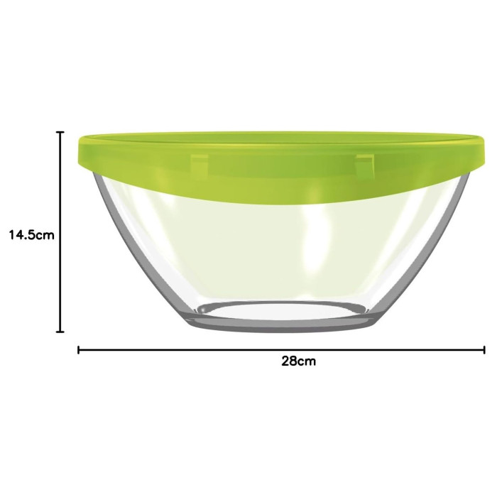 Скляний контейнер-салатник Luminarc Keep`n Box із кришкою G4385, 28 см, 4900 мл