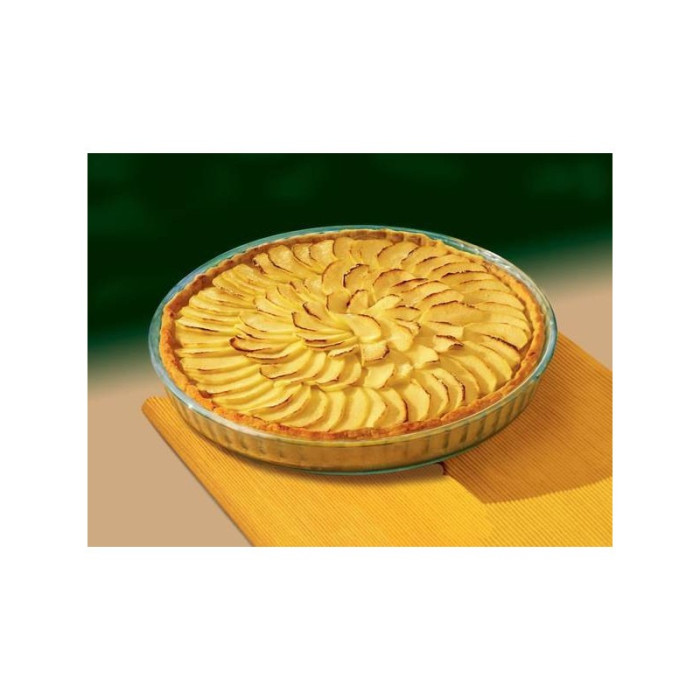 Кругла хвиляста форма для запікання Pyrex Classic Glass з низьким бортиком 813B000, 27 см