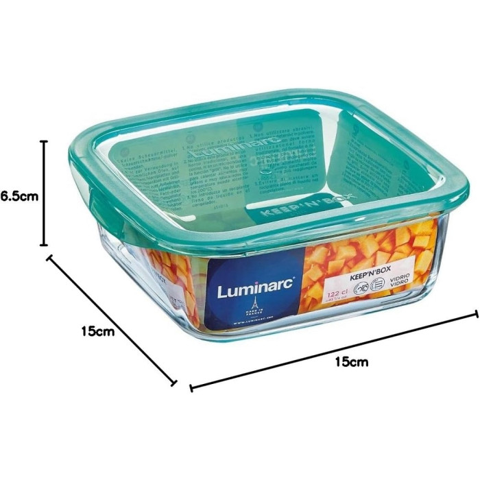 Квадратний скляний контейнер Luminarc Keep'n Box із кришкою G8413, 720 мл