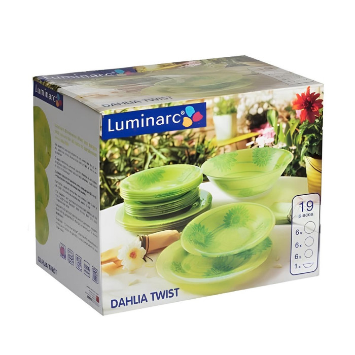 Столовий сервіз Luminarc Dalhia Twist G6933, 19 предметів