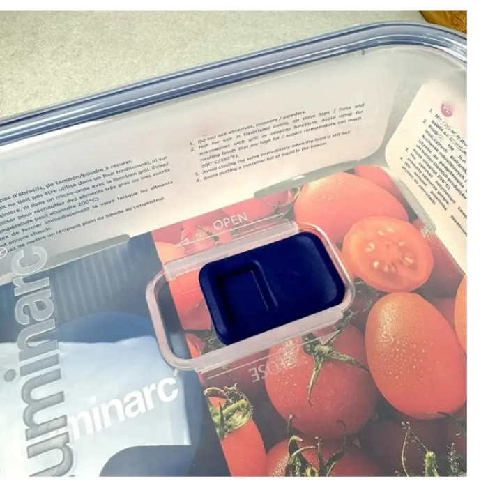 Набір прямокутних контейнерів Luminarc Pure Box Active з кришкою H7686 (G1602, G8596), 380 мл, 820 мл, 1220 мл