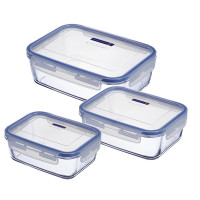 Набір прямокутних контейнерів Luminarc Pure Box Active з кришкою G8596 (G1602), 385 мл, 820 мл, 1200 мл