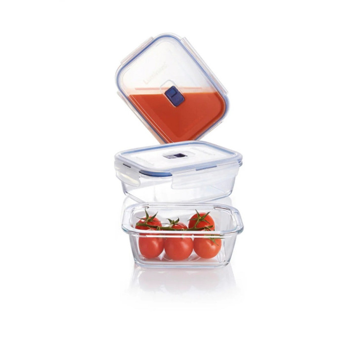 Набір прямокутних контейнерів Luminarc Pure Box Active з кришкою G8596 (G1602), 385 мл, 820 мл, 1200 мл