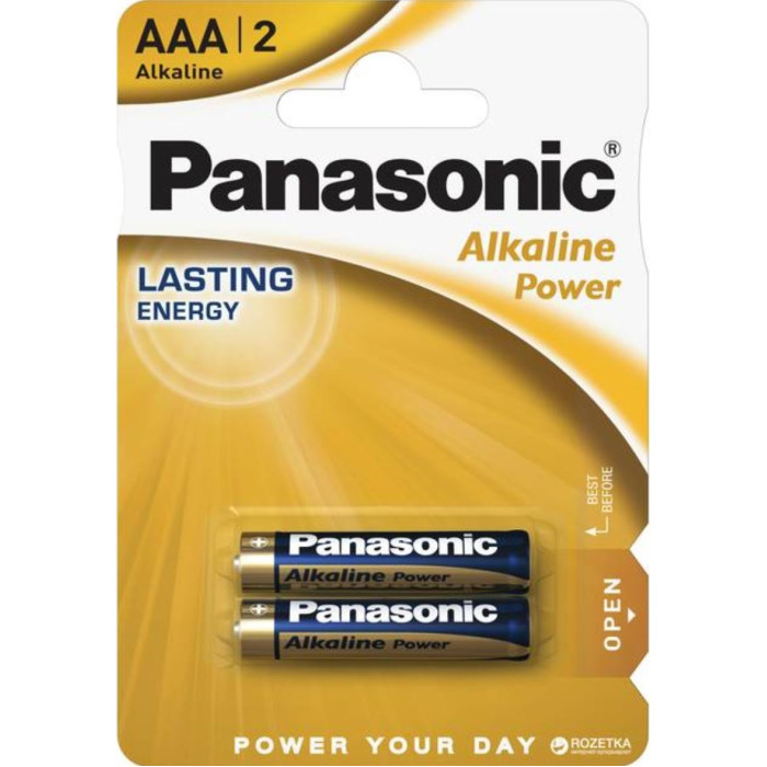 Батарейка Panasonic LR03REB/2BP ALKALINE POWER лужна AAA блістер, 2 шт.