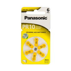 Батарейка Panasonic PR-230/6LB повітряно-цинкова PR230(10A, AC230E/EZ, ZA10, PR70, DA10) блістер, 6 шт.