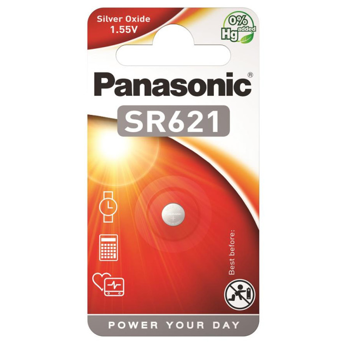 Батарейка Panasonic SR-621EL/1B срібло-цинкова SR621(364, V364, D364) блістер, 1 шт.