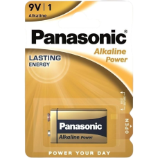 Батарейка Panasonic 6LR61REB/1BP ALKALINE POWER лужна 6LF22(6LR61, MN1604, MX1604, Крона) блістер, 1 шт.
