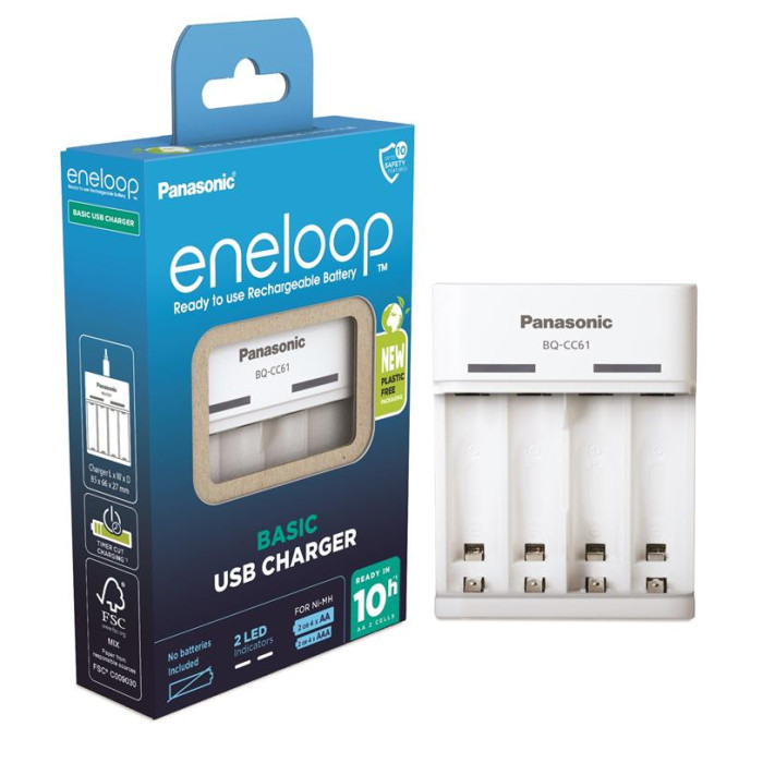 Зарядний пристрій Panasonic BQ-CC61USB Basic USB Charger для АА/ААА акумуляторів