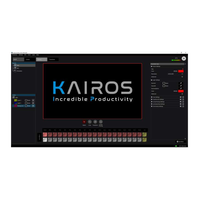 KAIROS Creator (Графічний інтерфейс управління) Panasonic AT-SFC10