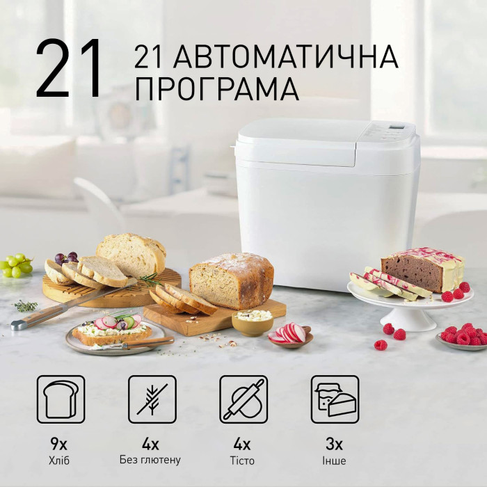 Хлібопічка Panasonic SD-B2510WTS-A З Додатковою Лопаткою Для Житнього Тіста