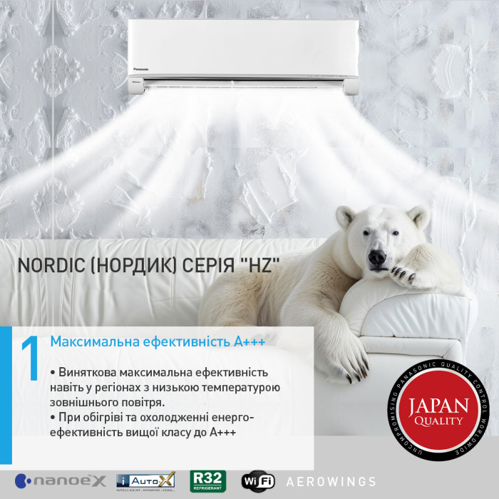 Кондиціонер Panasonic Nordic Deluxe CS-HZ35XKE/CU-HZ35XKE