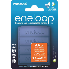 Акумулятор Panasonic BK-3MCDEC4CP Eneloop NI-MH AA 2000  мАг, 4 шт, з кейсом для зберігання