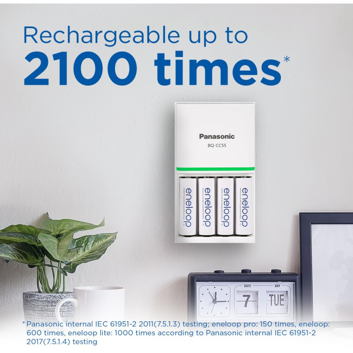 Акумулятор Panasonic BK-3MCDE/4CP Eneloop NI-MH AA 2000 мАг, 4 шт.