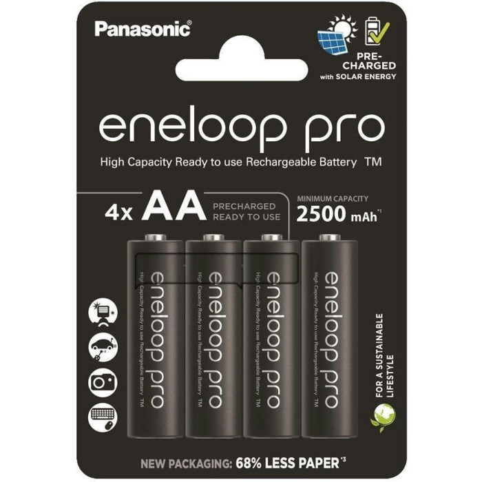 Акумулятор Panasonic BK-3HCDE/4CP Eneloop Pro NI-MH AA 2500 мАг, 4 шт.