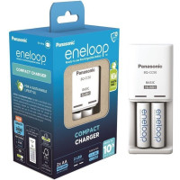 Зарядний пристрій Panasonic K-KJ50MCD20E Compact Charger+ Акумулятор Eneloop NI-MH AA 2000 мАг, 2 шт.