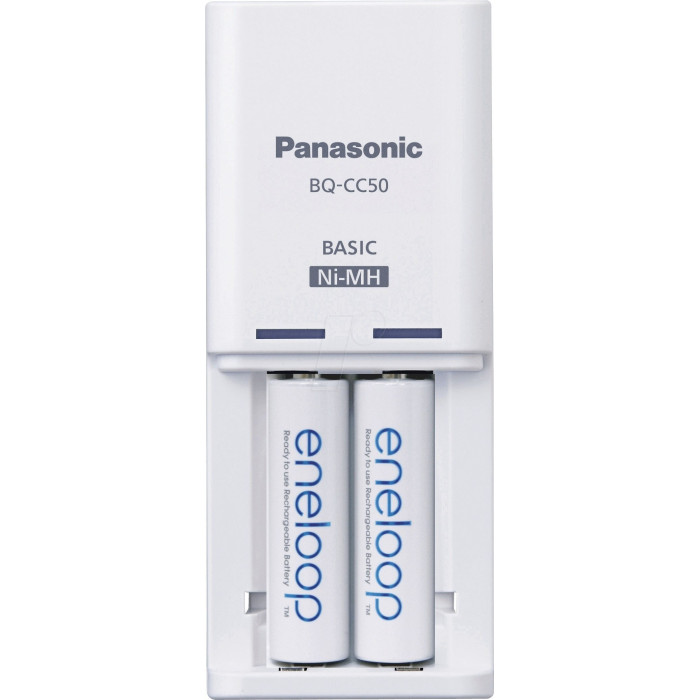 Зарядний пристрій Panasonic K-KJ50MCD20E Compact Charger+ Акумулятор Eneloop NI-MH AA 2000 мАг, 2 шт.